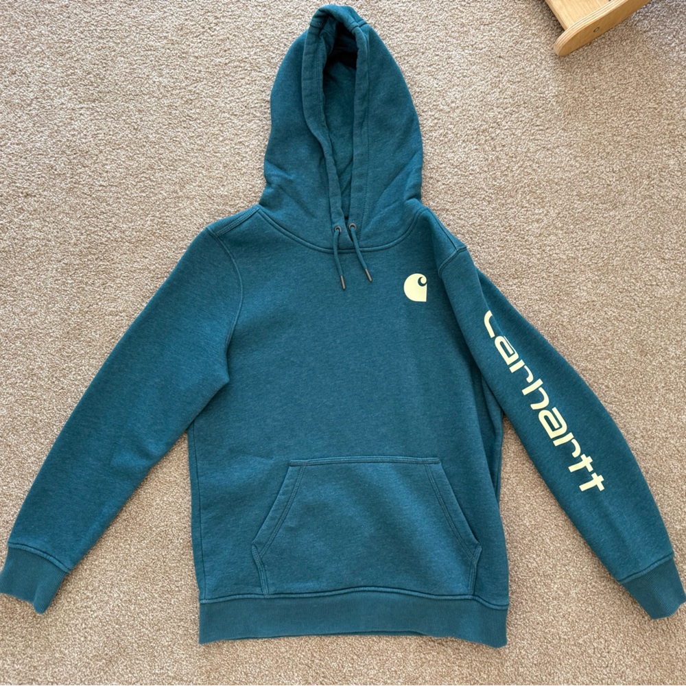 Carhartt Teal Hooded Sweater